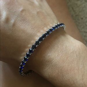 CZ Swarovski sterling silver bracelet